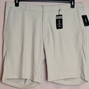 Alfani Neutral Stone Water Repellant Comfort Waistband Shorts size 40